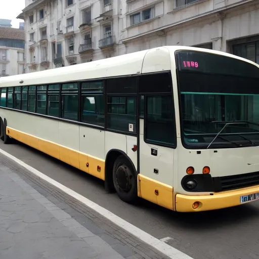 Prompt: 9 meter long low floor bus