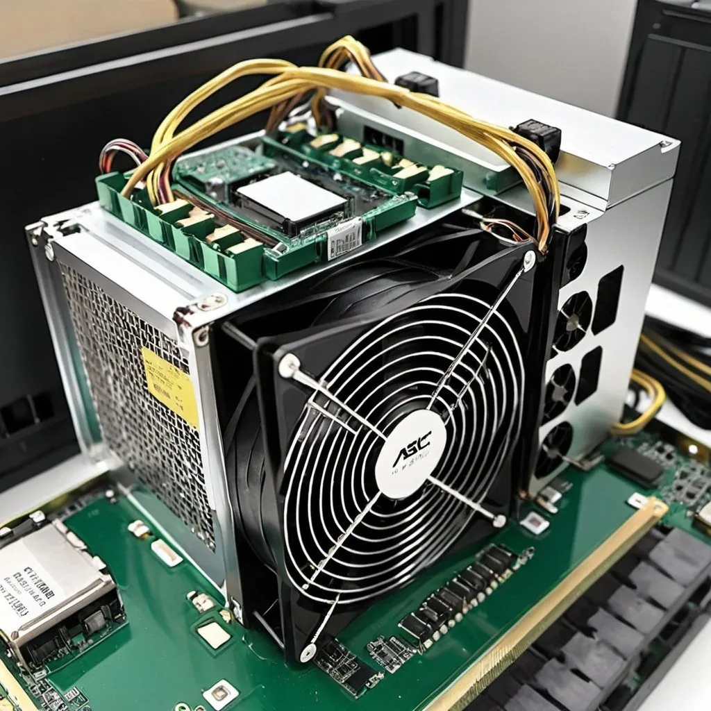 Prompt: Make real pictures of asic miner
