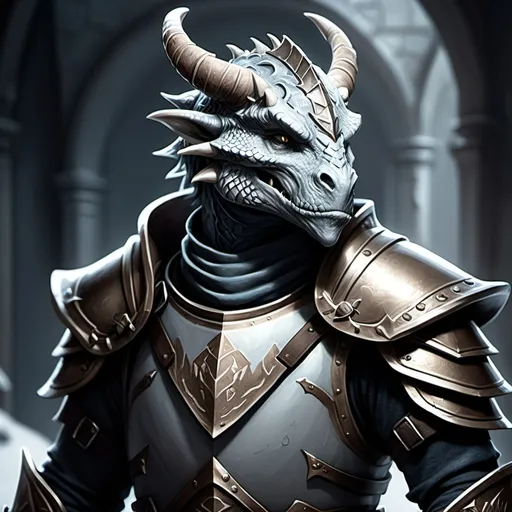 Prompt: hyper-realistic dragonborn paladin theif character , fantasy character art, illustration, dnd, cold tone