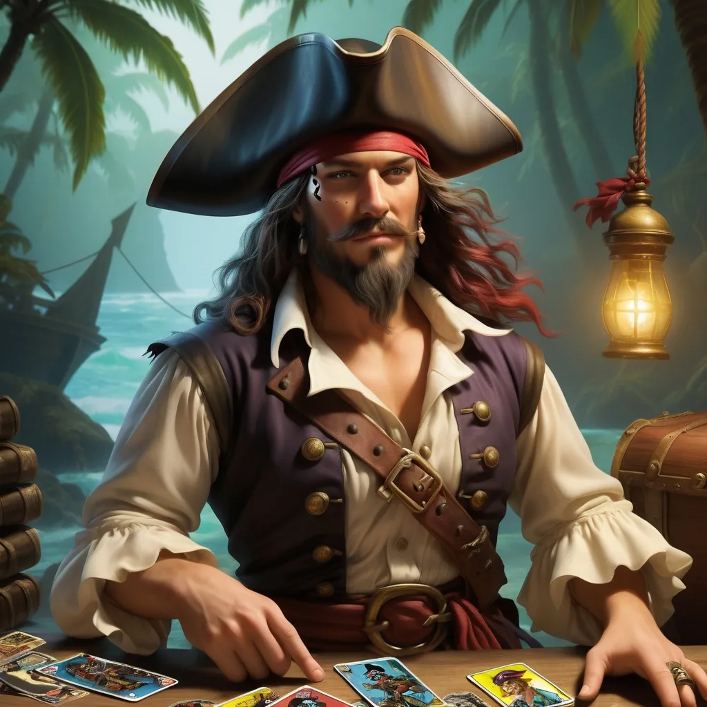 Prompt: Ebay store called Pirate Sales Shop selling trading cards and valuable vintage