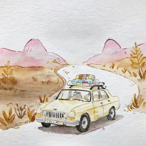 Prompt: Car on a Road trip 