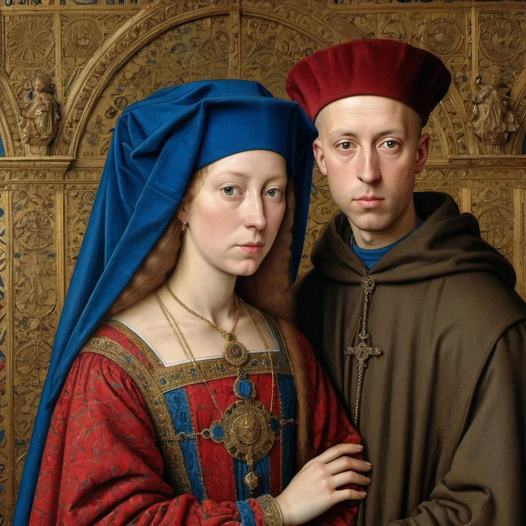 Prompt: Portrait Painting by Van Eyck,amazingly intricate,detailed background