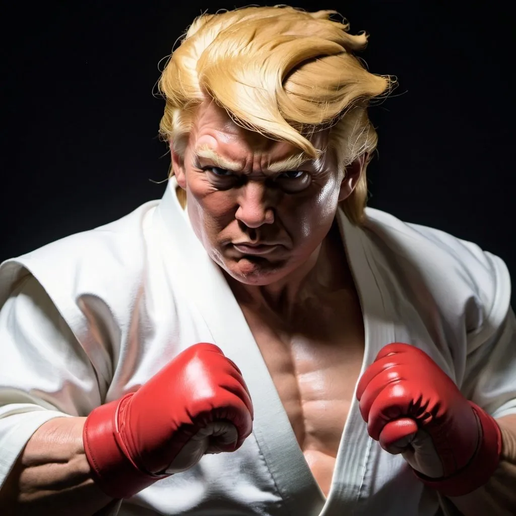 Prompt: Donald trump as ryu