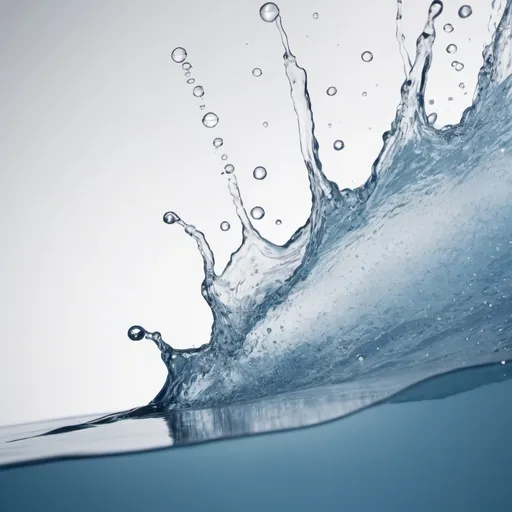 Prompt: An image of high pressure water with a jagged, jagged edge. The water bubbles, foams and splashes, creating a feeling of strength and energy. The color of the water is clean and transparent with a bluish tint. The background is completely white so that the emphasis is only on the water. Water should occupy the bottom of the image, like a footer for a website.
