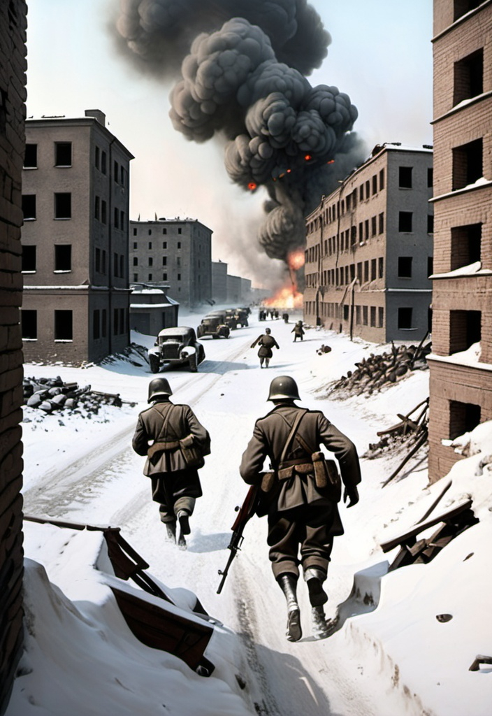 Prompt: stalingrad battle