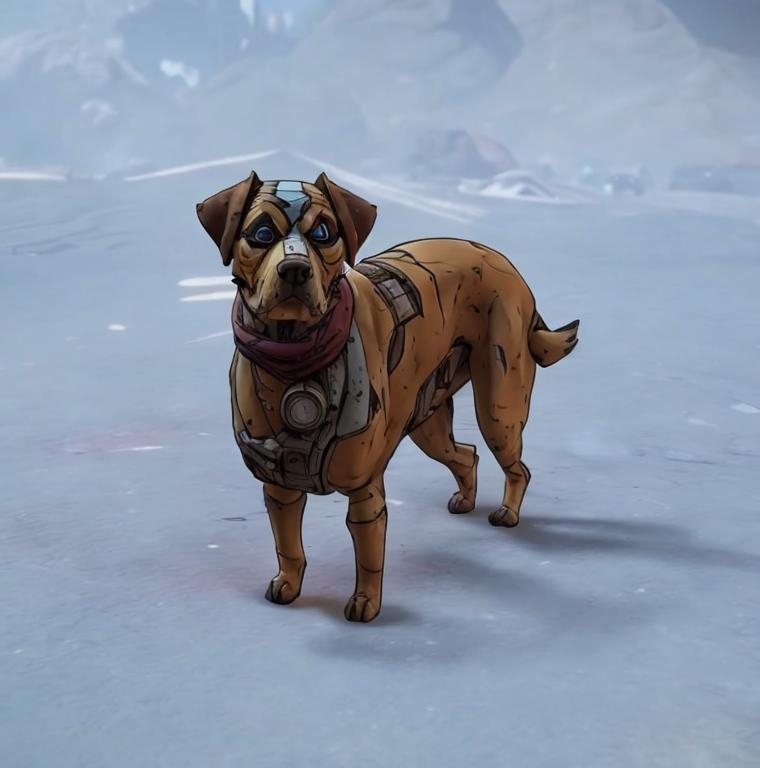 Prompt: a borderlands 3 dog