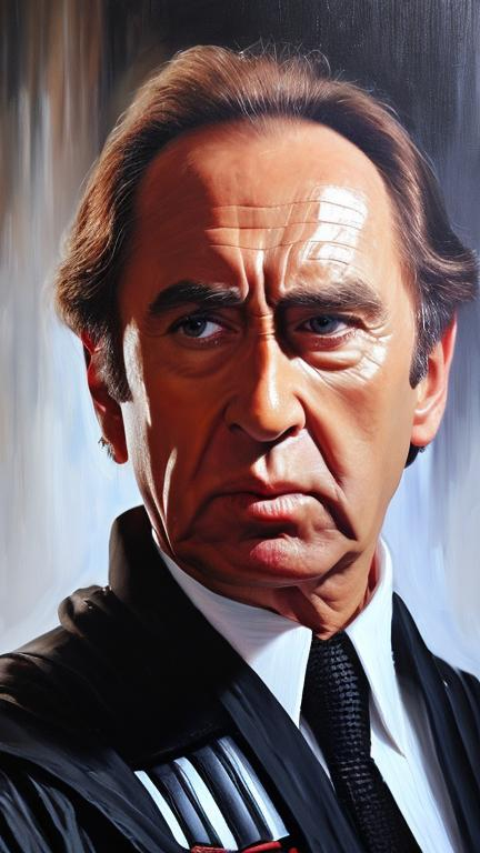 Prompt: Highly detailed oil painting of {Darth Vader} no helmet and his face looks like Nicholas Cage, No mask, bare face