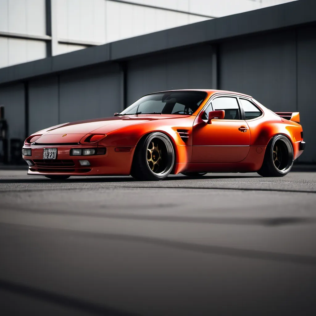 Prompt: Porsche 944 mixed with EF1
