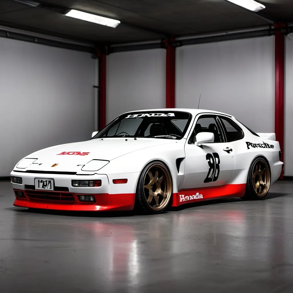Prompt: Porsche 944 mixed with Honda AB1
