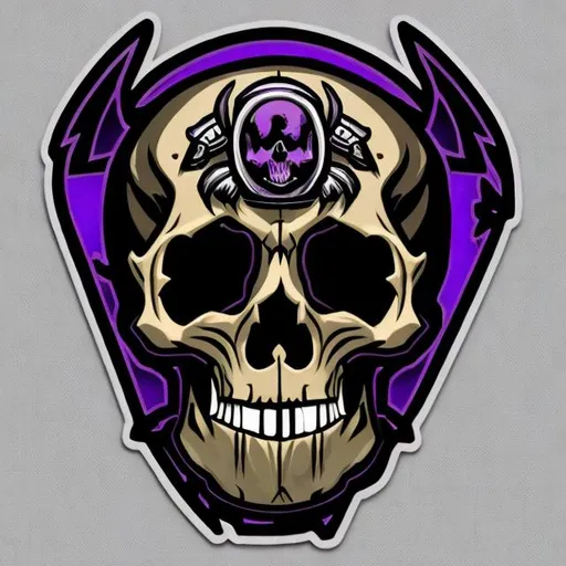Prompt: twitch badge voodoo style. skull