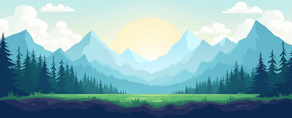Prompt: tao hình background cho platform 2d và với chất lượng pixel và về chủ đề rừng núi 
