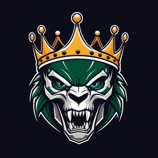 Prompt: Football crown logo simple predator