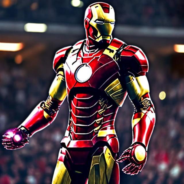 Prompt: Michael jordan in iron man costume when we see the of michael