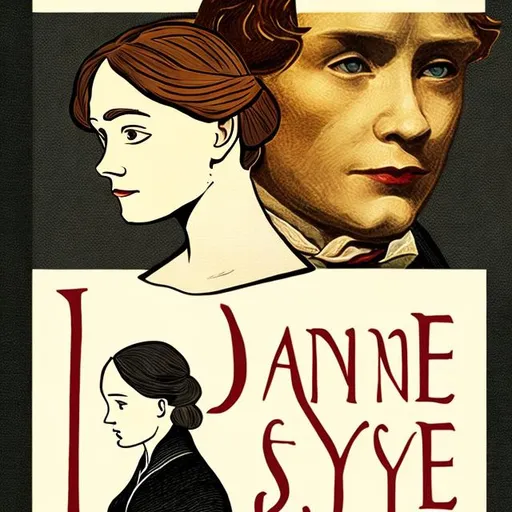 Prompt: "Jane Eyre" novel cover translation.
