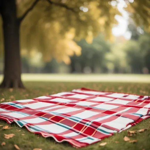 Prompt: Un mantel de picnic en blur