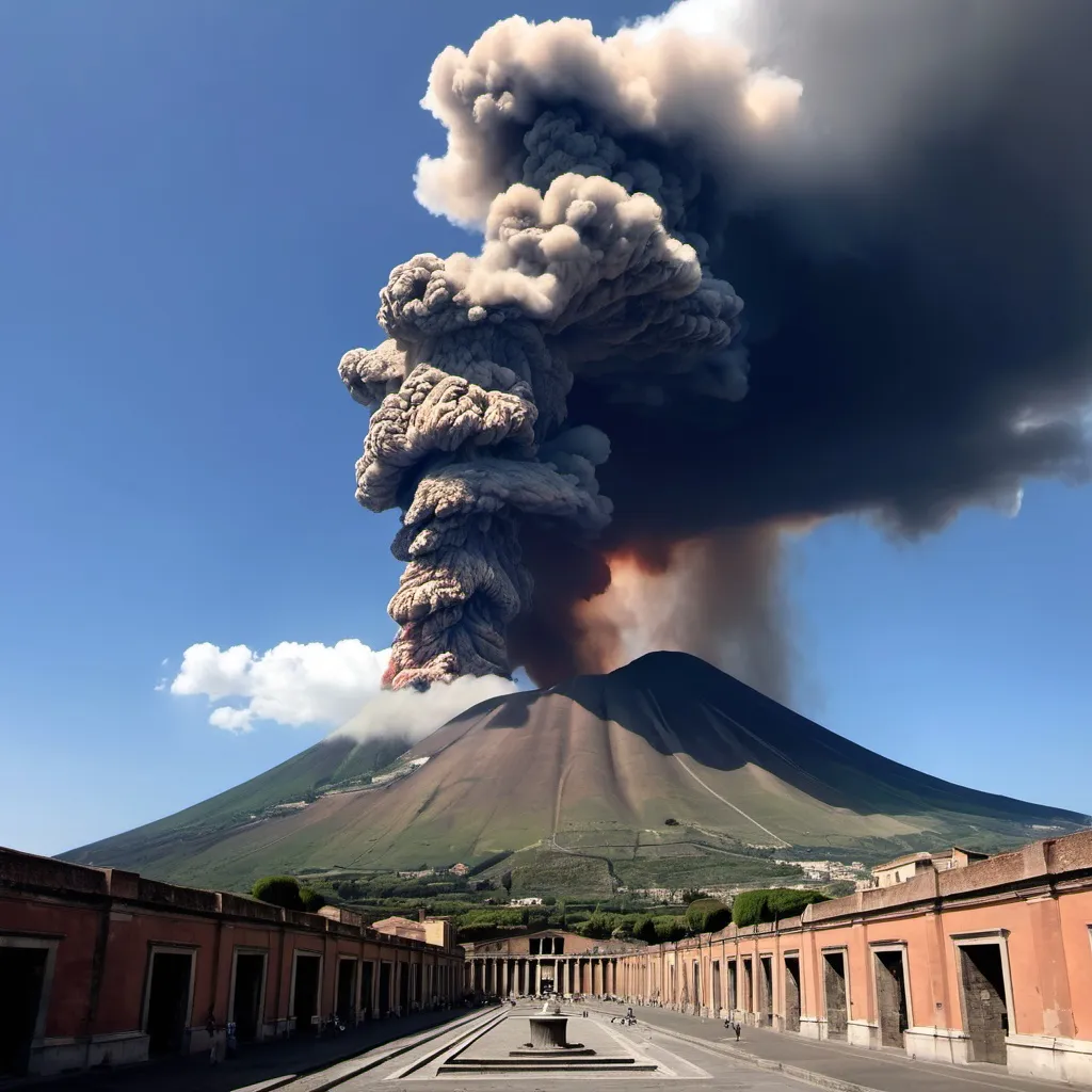 Prompt: Vezuvius Pompei volcano