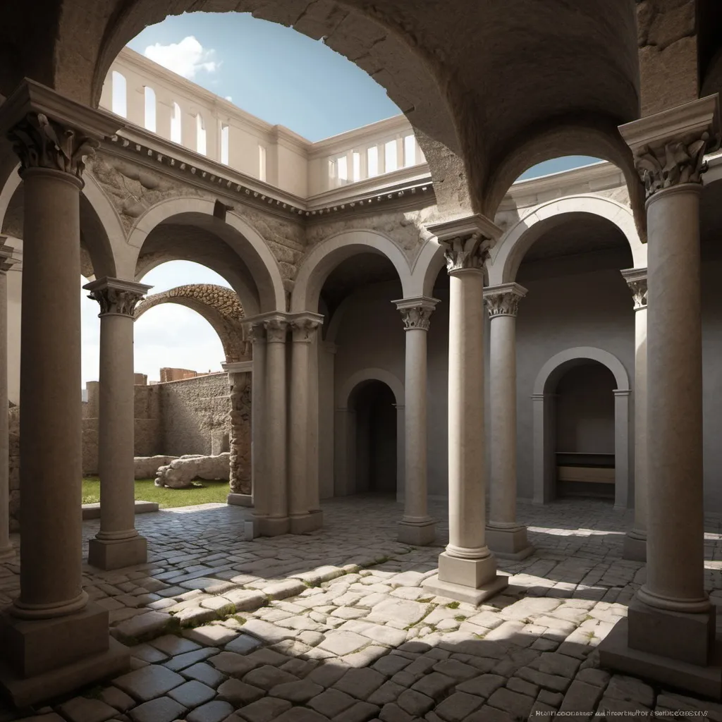 Prompt: Roman Villasi nteriors