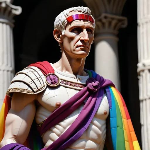 Prompt: gay pride Julius Caesar