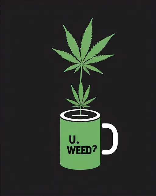 Prompt: minimalist text design, accurately printing text "U Need Weed? Call Me", vector, flat, print on demand, POD, clean background