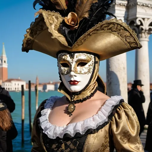 Prompt: venice mask carnival impressive emotional more people


