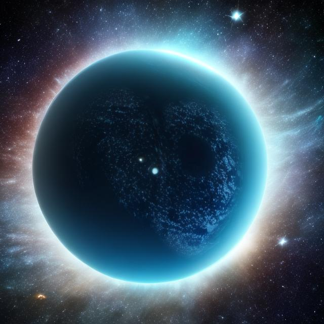 Prompt: extremely realistic high quality image of deep blue Uranus with its rings