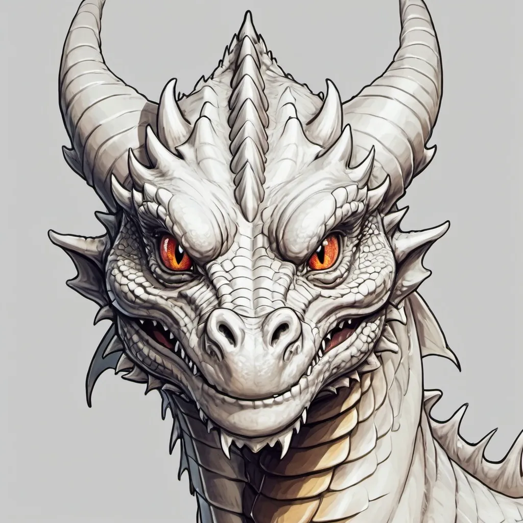 Prompt: Draw line art of dragon in full color 