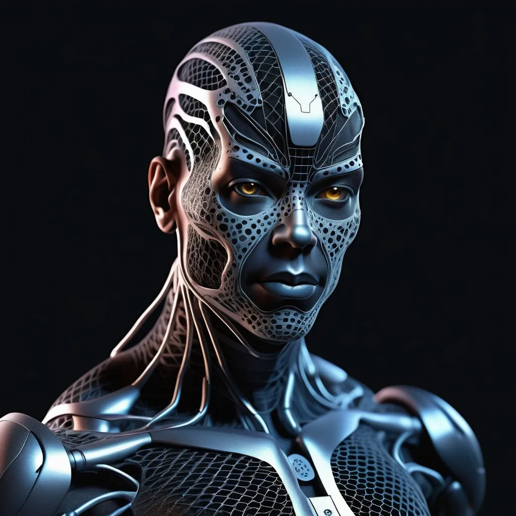 Prompt: 3d%20hyperrealistic%20Raw%20photo%20of%20mesh%20array%20aura%20,%20highly%20detailed,%20HD,%20dark%20background%20of%20a%20male%20cyborg%20futuristic%20neon%20warrior.%20Masterpiece%20photo.%20Deep%20phonk%20and%20neon%20enhancements