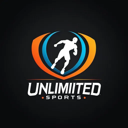 Prompt: Logo design for Unlimited sports equipment suppliers, modern, sleek design, dynamic and energetic, bold typography, vibrant color scheme, high contrast, professional, impactful branding, high quality, digital illustration, highres, modern, sleek, dynamic, vibrant colors, bold typography, professional, impactful, sports equipment, logo design, energetic, high contrast