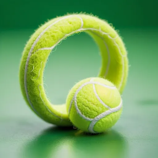 Prompt: weddingring made only from tennisball
