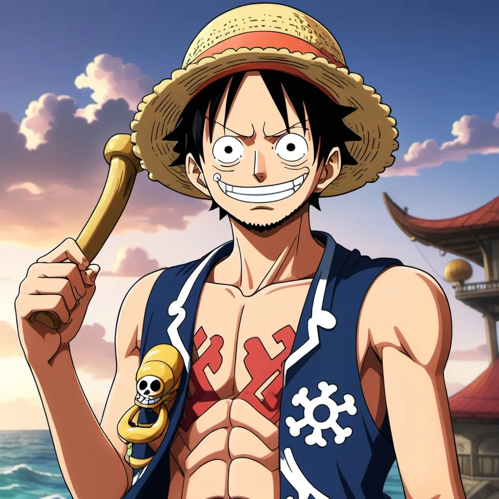 Prompt: one piece anime character