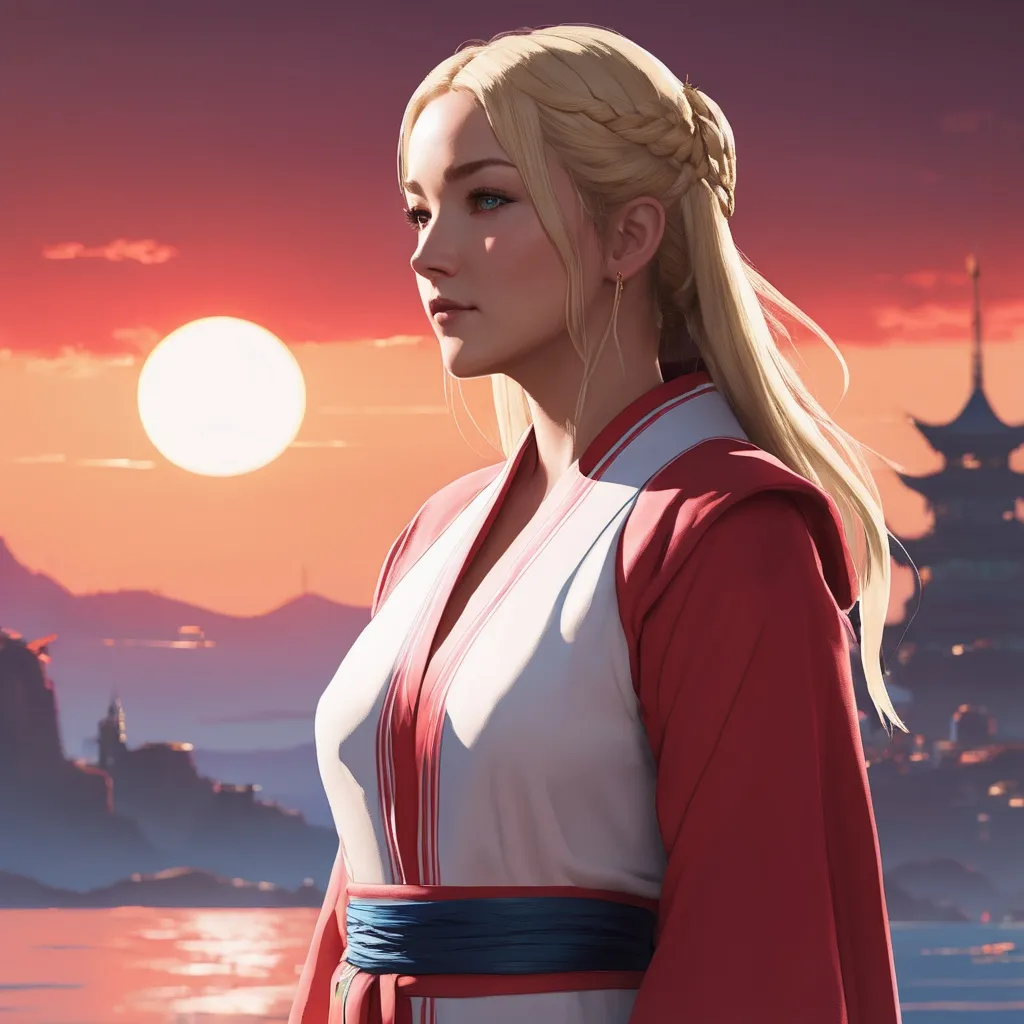 Prompt: Illustration by Makoto shinkai & Ilya Kuvshinov, royal city, Kate Hudson wearing white mage detailed robe, long blonde hair, atmospheric, hyper realistic, 8k, epic composition, cinematic, octane render, 16K resolution, rendered in Enscape, Miyazaki, Nausicaa Ghibli, Breath of The Wild, 4k detailed post processing, artstation, focus, no blur