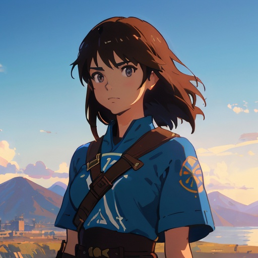 Prompt: Illustration by Makoto shinkai & Ilya Kuvshinov, royal city, Naomi Scott, wearing tribal cueitl, long brown hair, atmospheric, hyper realistic, 8k, epic composition, cinematic, octane render, 16K resolution, rendered in Enscape, Miyazaki, Nausicaa Ghibli, Breath of The Wild, 4k detailed post processing, artstation, focus, no blur