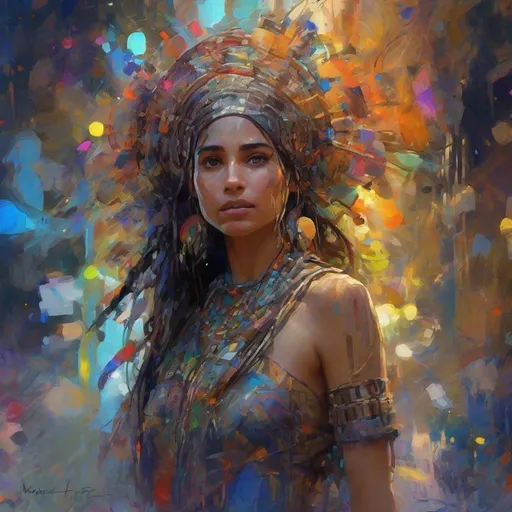 Prompt: Art by Wadim Kashin
masterpiece, super-high-detailed Naomi Scott in tribal cuetl, quality, sharp focus, 8k, intricately detailed environment,  watercolor illustration, colorful, bright colors, whimsical, glowing lights, liquid otherworldly, Broken Glass effect, no background, stunning, something that even doesn't exist, mythical being, energy, molecular, textures, iridescent and luminescent scales, breathtaking beauty, pure perfection, divine presence, unforgettable, impressive, breathtaking beauty, Volumetric light, auras, rays, vivid colors reflects, unreal engine, greg rutkowski, loish, rhads, beeple, makoto shinkai and lois van baarle, ilya kuvshinov, rossdraws, tom bagshaw, alphonse mucha, global illumination, detailed and intricate environment