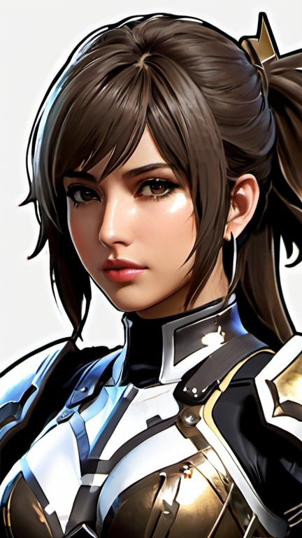 Prompt: (((Yoji Shinkawa))), sticker of ultra detailed portrait of Naomi Scott in FFXIV dragoon armor,  high quality cell shaded illustration in post apocalyptic style by Yoji Shinkawa, ((full body)), dynamic pose, perfect anatomy, centered, freedom, soul, brown long hair, approach to perfection, cell shading, 4k , cinematic dramatic atmosphere, watercolor painting, global illumination, detailed and intricate environment, artstation, concept art, fluid and sharp focus, volumetric lighting, cinematic lighting, Art by Yoji Shinkawa,