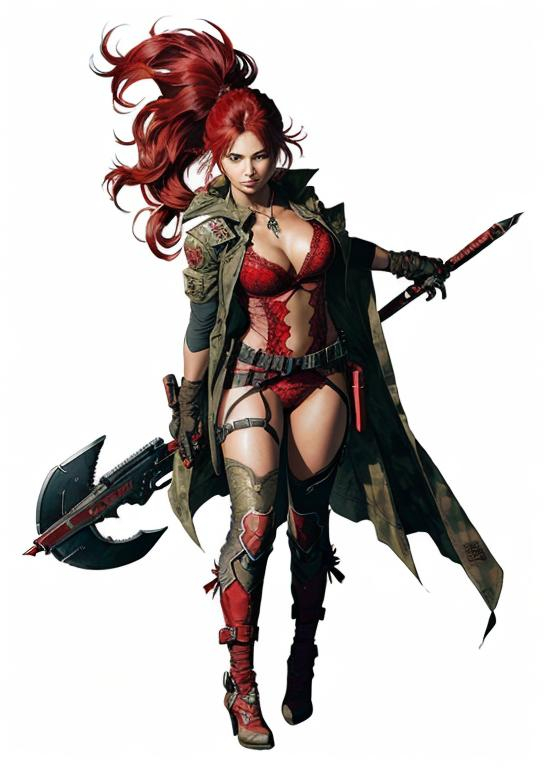 Prompt: (((Yoji Shinkawa))), sticker of ultra detailed portrait of Morena Baccarin in red lace mage outfit, red hair high quality cell shaded illustration in post apocalyptic style by Yoji Shinkawa, ((full body)), dynamic pose, perfect anatomy, centered, freedom, soul, red long hair, approach to perfection, cell shading, 4k , cinematic dramatic atmosphere, watercolor painting, global illumination, detailed and intricate environment, artstation, concept art, fluid and sharp focus, volumetric lighting, cinematic lighting, Art by Yoji Shinkawa,