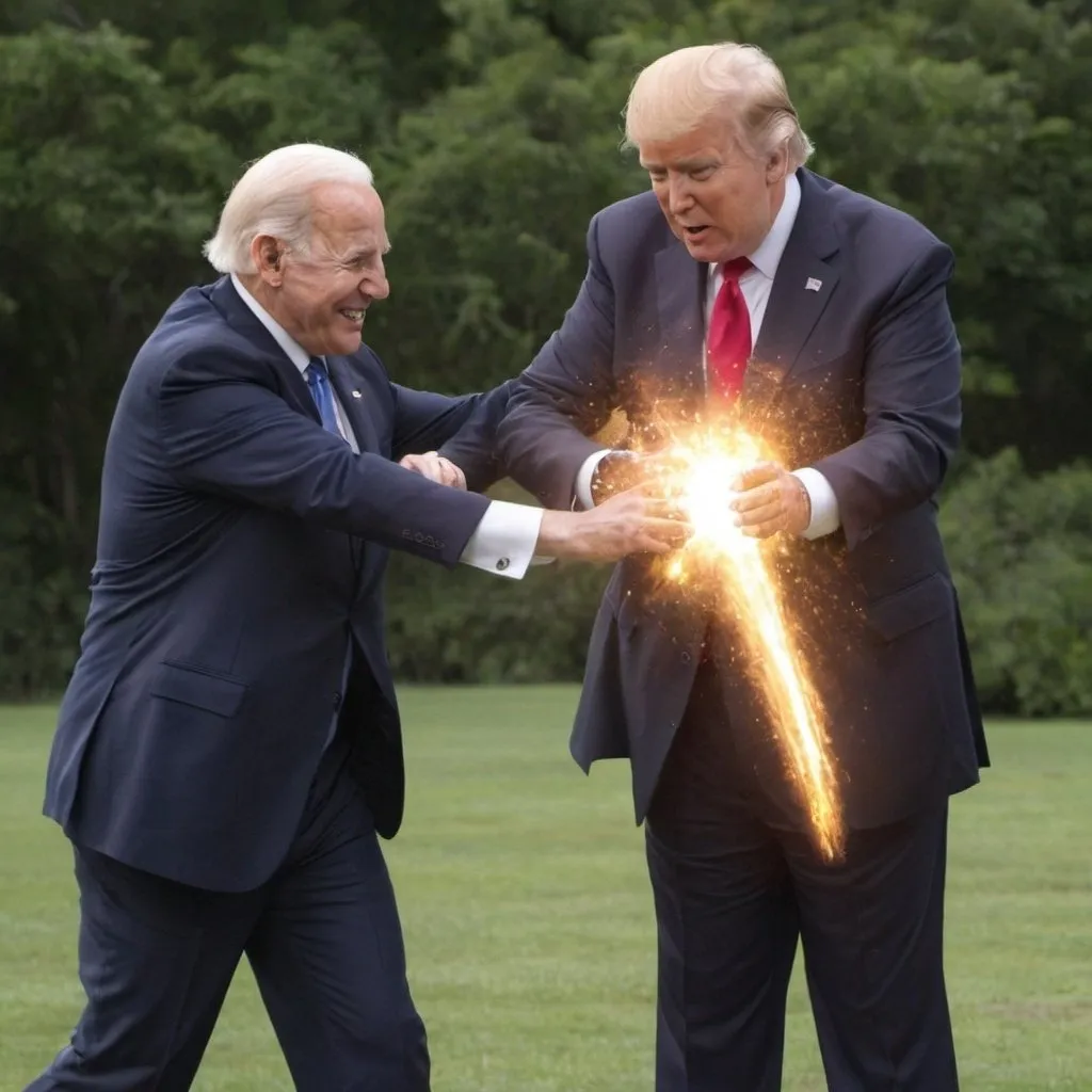 Prompt: donald trump kamehameha joe biden