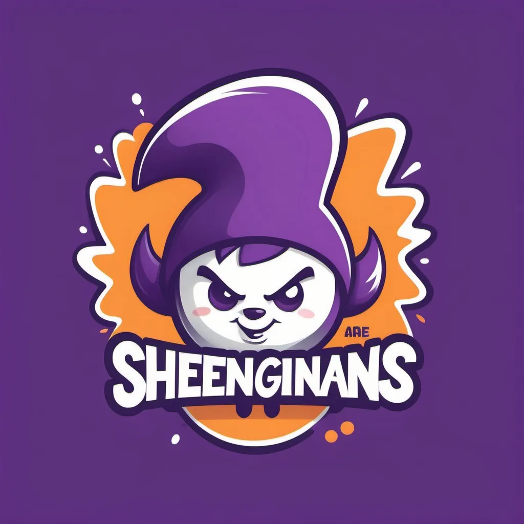 Prompt: Logo Concept:

Style: Playful and energetic with a hint of mischief to match the "Shenanigans" theme.
Colors: purple
Typography: Bold, rounded letters with a slight tilt, giving it a dynamic feel. The font could have a hand-drawn or graffiti style to emphasize the casual, fun vibe.
Imagery: A mascot or character, like a cheeky sports figure (e.g., a cartoonish football or sneaker with a smirk), incorporated into the design. The mascot could be holding a whistle or a megaphone, symbolizing sideline antics.
Layout: The text "Sideline" could be placed above "Shenanigans," with the mascot character interacting with the letters or peeking out from behind them.