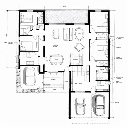 Prompt: Create a floor plan 

Clients have approached you to build their dream home. Before engaging a building designer, the clients are
seeking your option on general siting of their new home as well as material recommendations.
The client is looking to bu8ild a single level family home that include the following spaces-
1. 3 Bedrooms
2. Open plan living, dining and kitchen
3. Family Bathroom
4. Outdoor area/ alfresco.
5. The rest is up to you!
Task 1
1. Review the site conditions and sketch out a recommendation to the client as to where the rooms
should be located. Please include window locations as part of your design.
2. Ensure you consider the sun path (orientation), prevailing winds and general dwelling functionality.
3. Your sketch should be by hand on the printed site plan provided in class. A blank version of the site
plan is also available in the assignment task.
4. Your sketch should be generally to scale.
