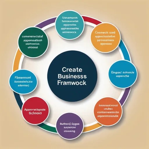 Prompt: Create a business framework to reflect the partnership approach of a school. The framework should include the words Connect, Engage, Appreciate
