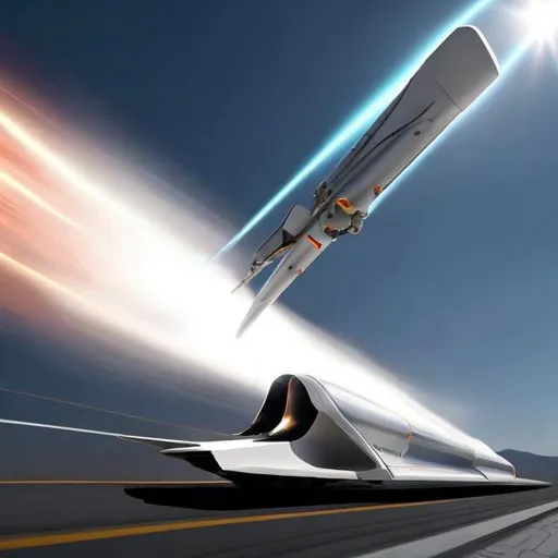 Prompt: 
Imagine a chariot of fire, roaring across a magnetic track at Mach 5, effortlessly slingshotting satellites and payloads into the heavens. That's the vision of SOLOMON'S CHARIOT, a hypersonic sled system poised to revolutionize space launch. Forget fiery liftoffs – picture gliding silently on sleek rails, fuelled by clean energy and cutting-edge tech.

SOLOMON'S CHARIOT doesn't just offer speed; it's a symphony of innovation:

Magnetic Levitation: No friction, no drag, just pure, efficient acceleration. Superconductors dance with high-density polyethylene guides, ensuring a smooth, cost-effective ride.
Electromagnetic Propulsion: A cosmic slingshot in your pocket. Linear accelerators and plasma thrusters give your payload an extra push, reducing fuel dependence and igniting dreams.
Sustainable and Clean: Leave a lighter footprint on our celestial canvas. Lower emissions meet reusable infrastructure, paving the way for a greener future in space.
Join us in building this celestial highway. SOLOMON'S CHARIOT isn't just a system; it's a gateway to:

Democratized Space: Lower costs mean easier access, opening the cosmos to more explorers and groundbreaking research.
Faster Than Ever: Imagine weekly space deliveries! Frequent launches accelerate scientific discovery and fuel commercial space growth.
A Greener Galaxy: Less fuel, less pollution, a sustainable future for humanity's next frontier.
Technological Triumph: From superconductors to plasma thrusters, SOLOMON'S CHARIOT pushes the boundaries of science and engineering.

