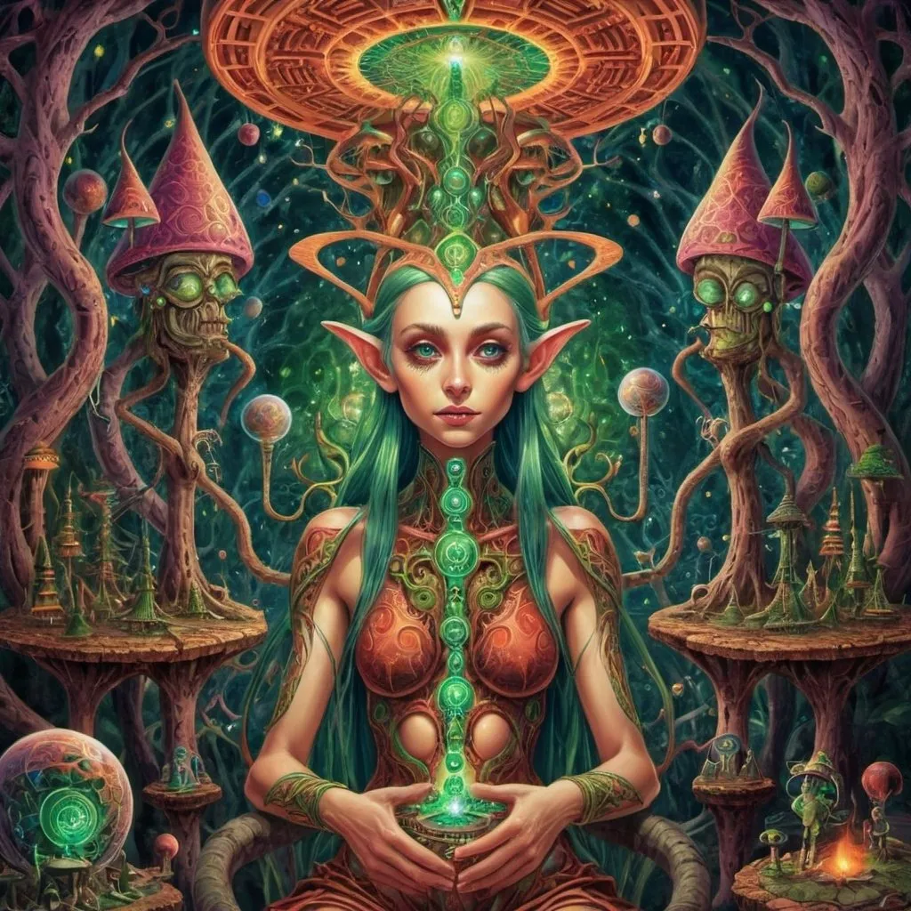 Prompt: DMT machine elves