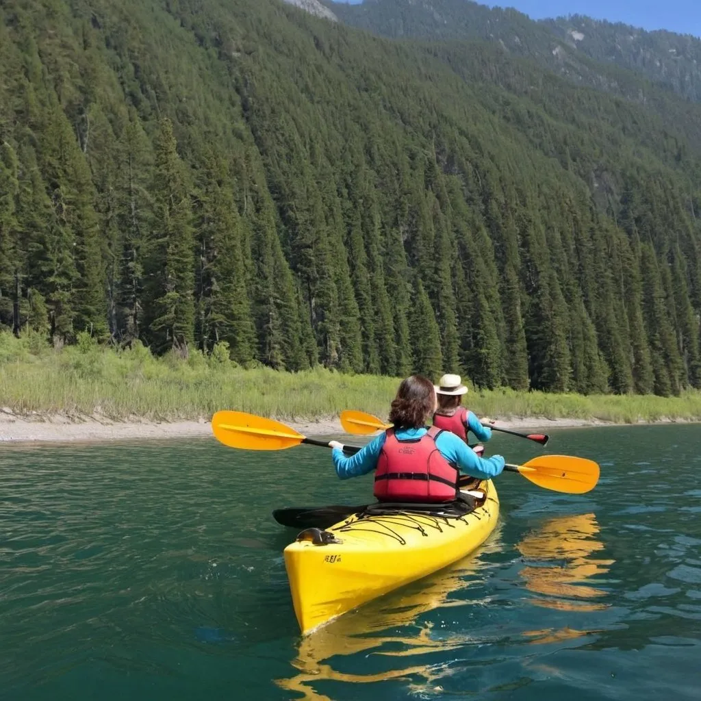 Prompt: Lesbian kayaking convention.