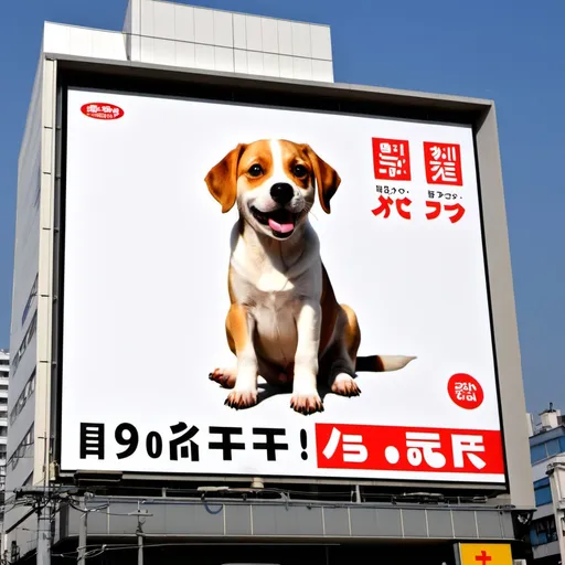 Prompt: Japanese billboard advertisement. Dog farts.