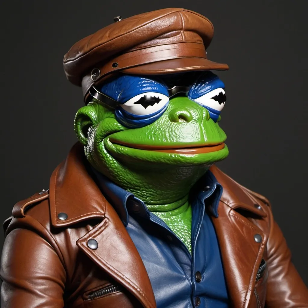 Prompt: Leather Daddy rarest Pepe