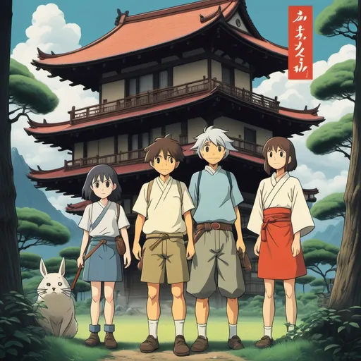 Prompt: Ghibli 2D anime style. Kanji characters for a book title.