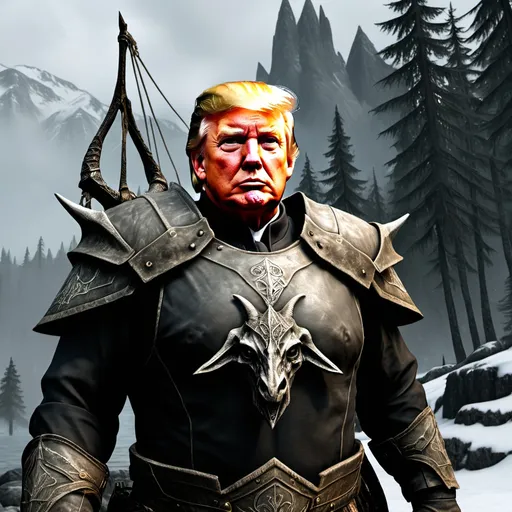 Prompt: Donald Trump in Skyrim.