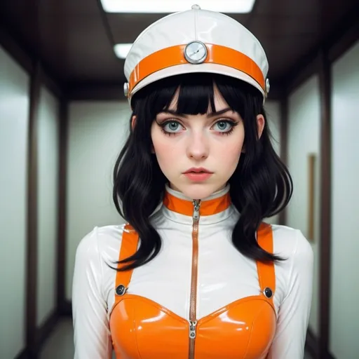 Prompt: Ghibli 2D anime style. Latex fashion in the style of Clockwork Orange. 