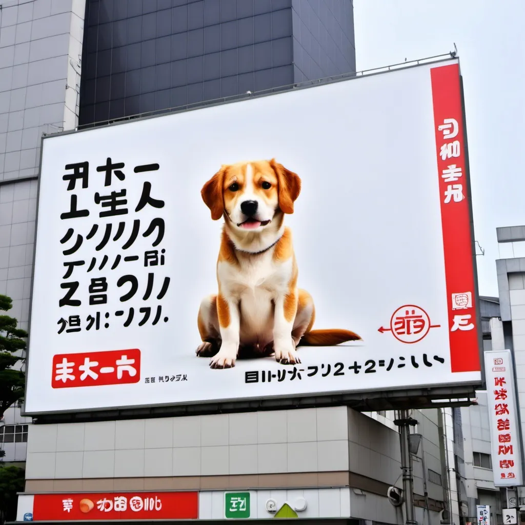 Prompt: Japanese billboard advertisement. Dog farts.