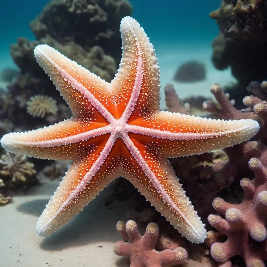 Prompt: beautiful crystalline sea star