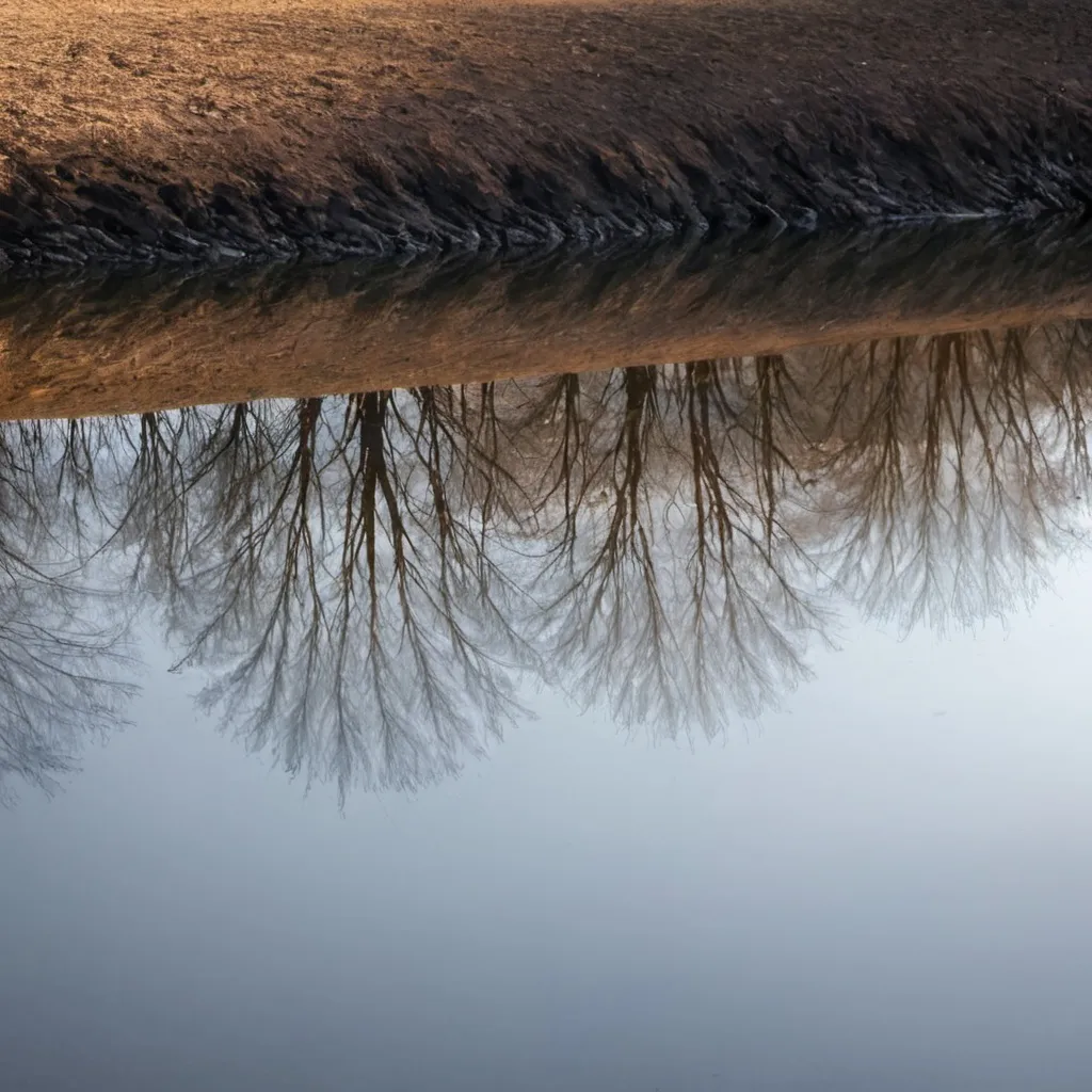 Prompt: Reflection in water